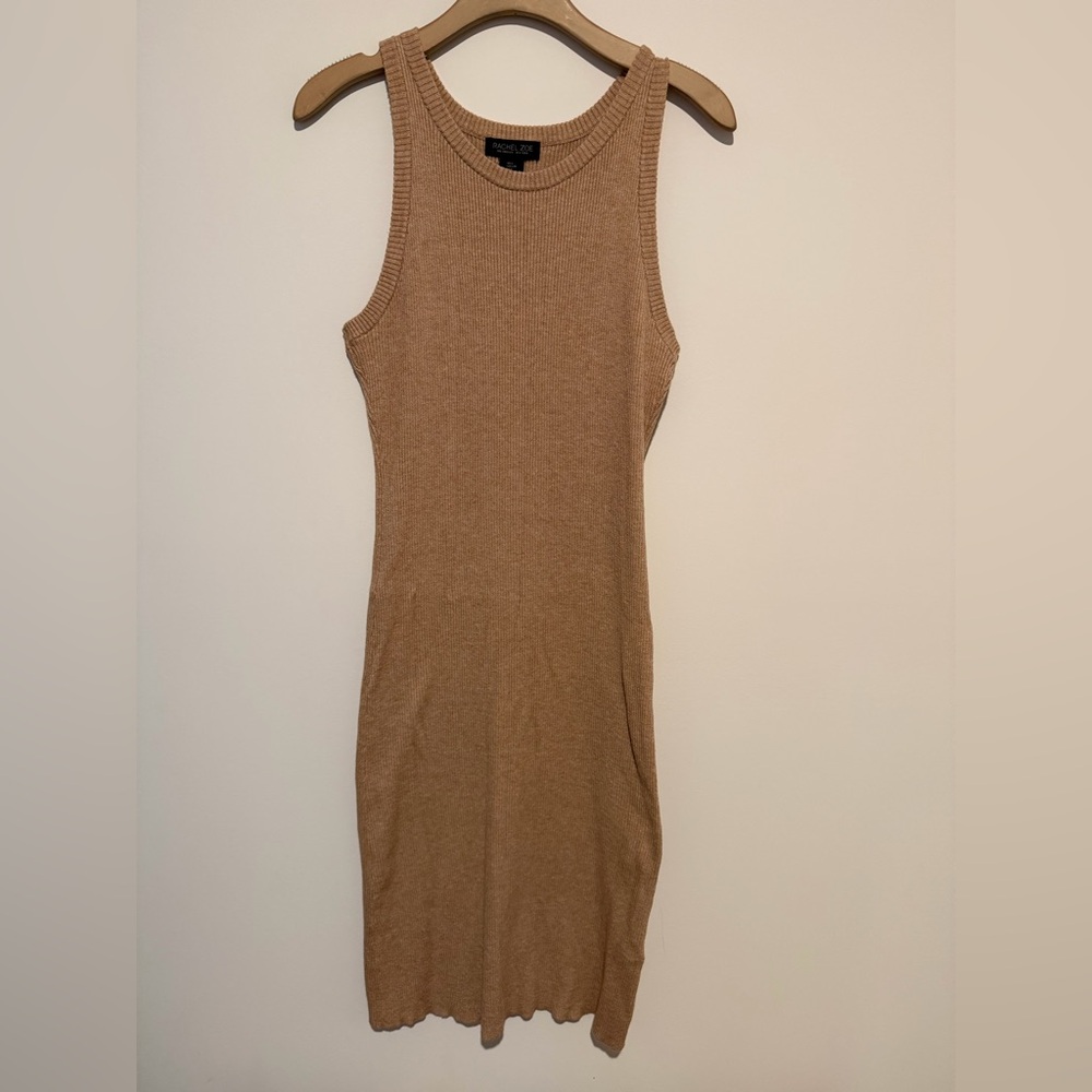 Rachel Zoe Tan Knit Midi Dress